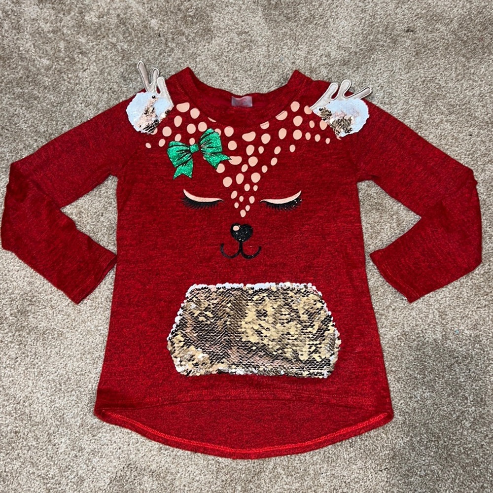 Reindeer sequin shirt